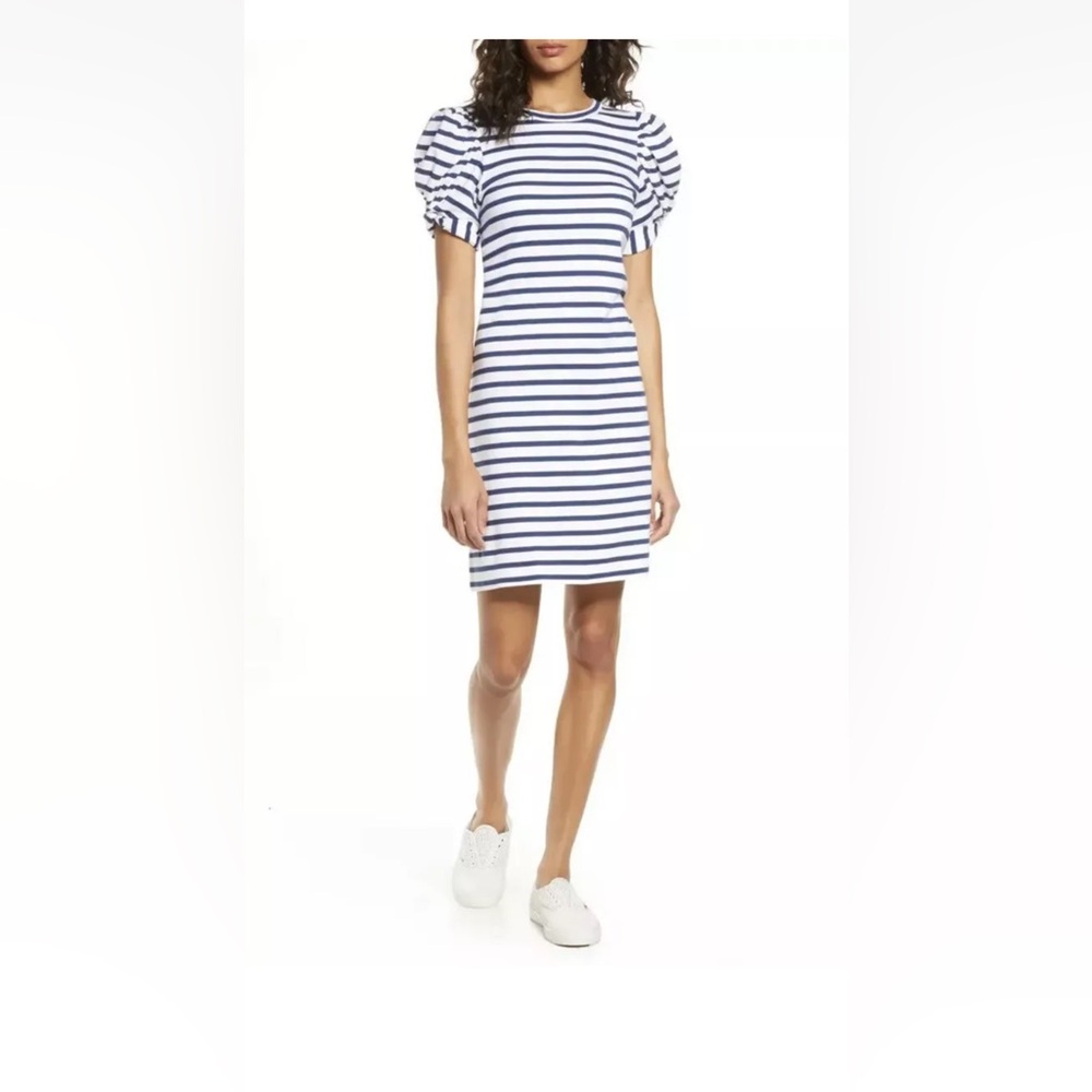 NWT XS LILLY PULITZER Anabella Dress High Tide Navy Perfect Stripe - Picture 2 of 12